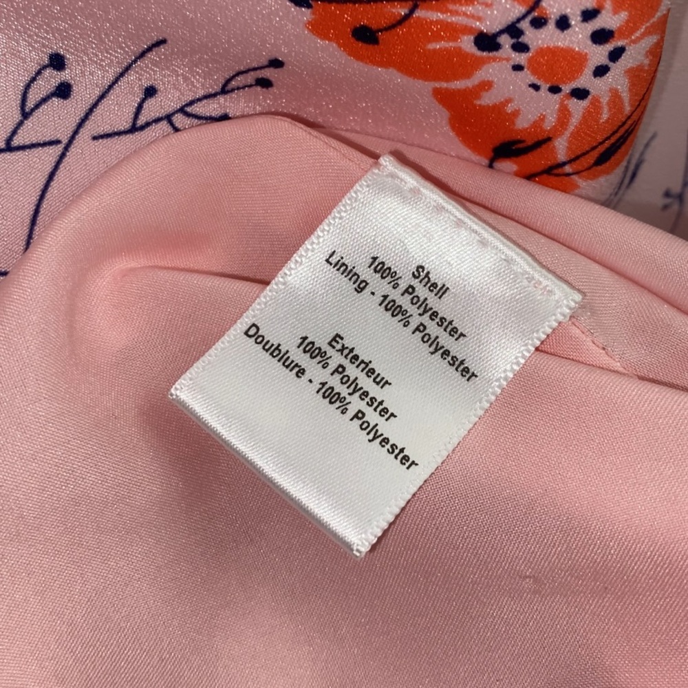 Likely Veosa Floral Midi Dress Rose Size 0 Pink Spaghetti Strap V-Neck - Picture 13 of 13